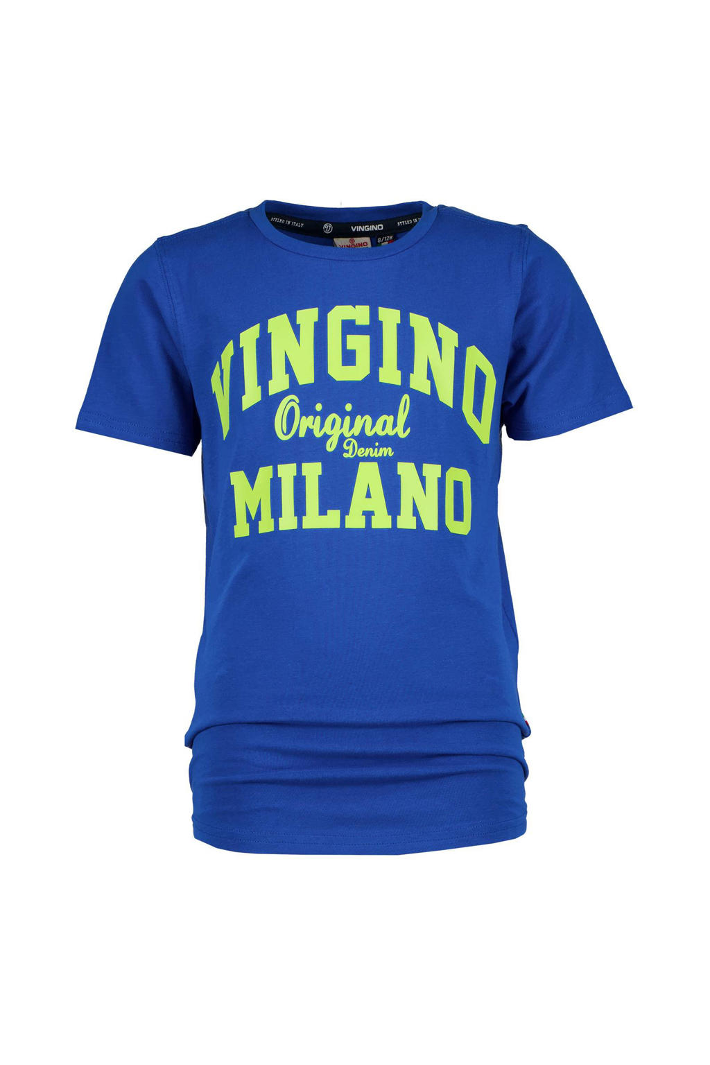 Vingino Essentials T-shirt met logo helderblauw