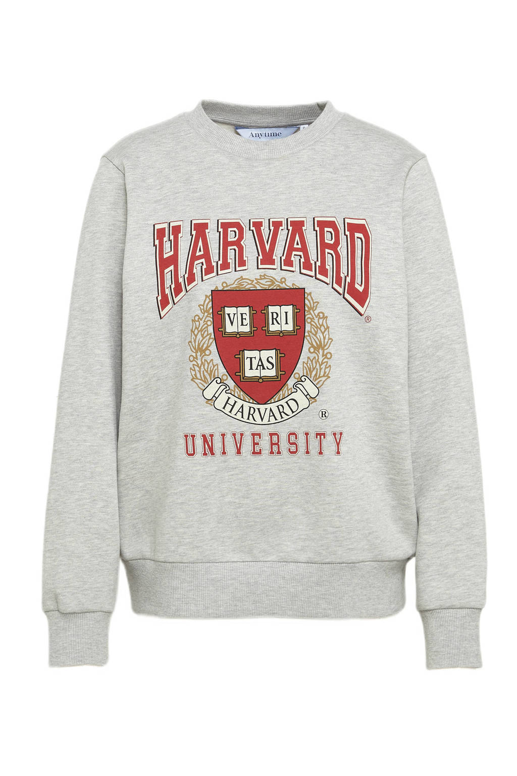 Verklaring scheuren dodelijk anytime Harvard sweater met printopdruk grijs/rood | wehkamp