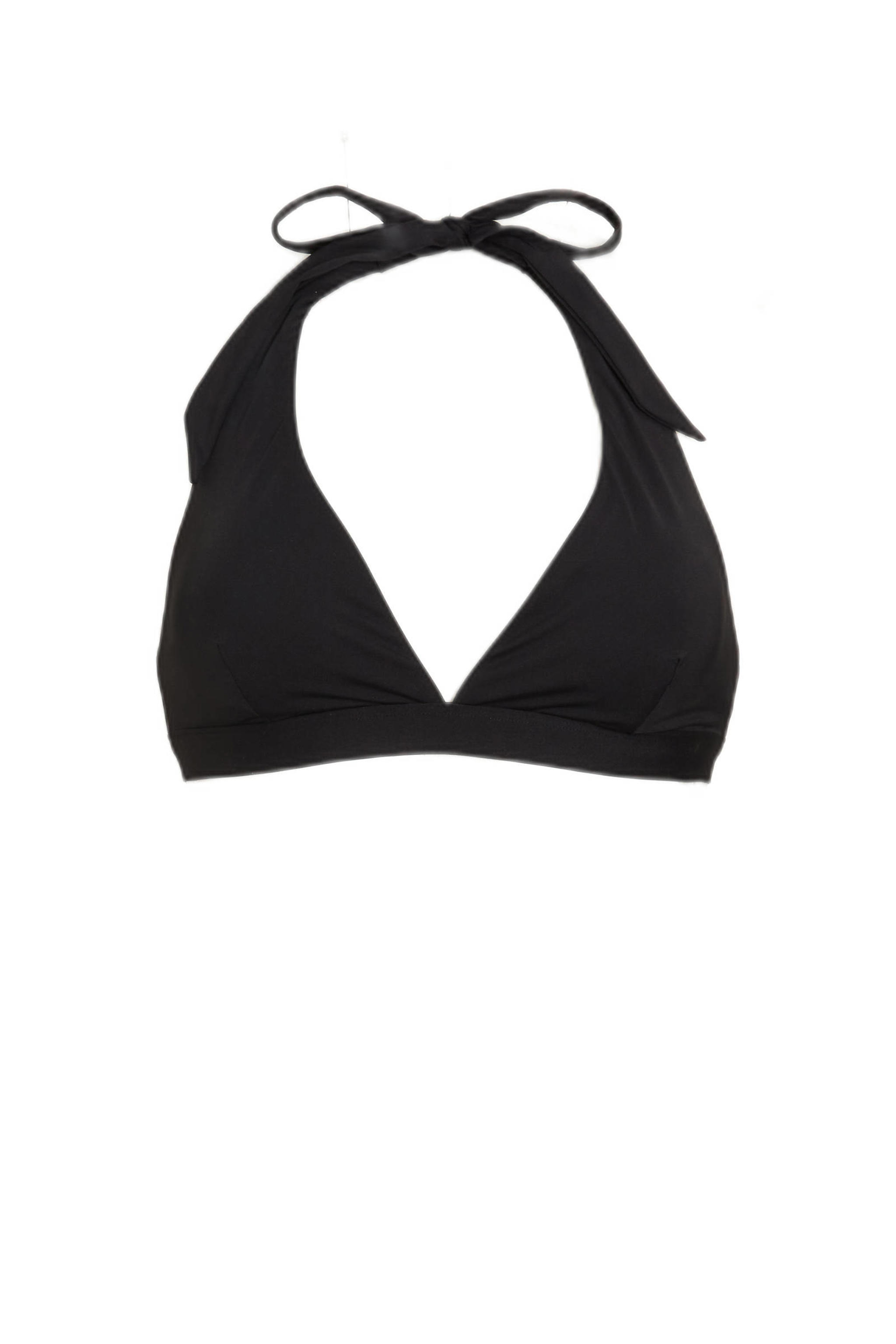 anytime halter bikinitop zwart wehkamp