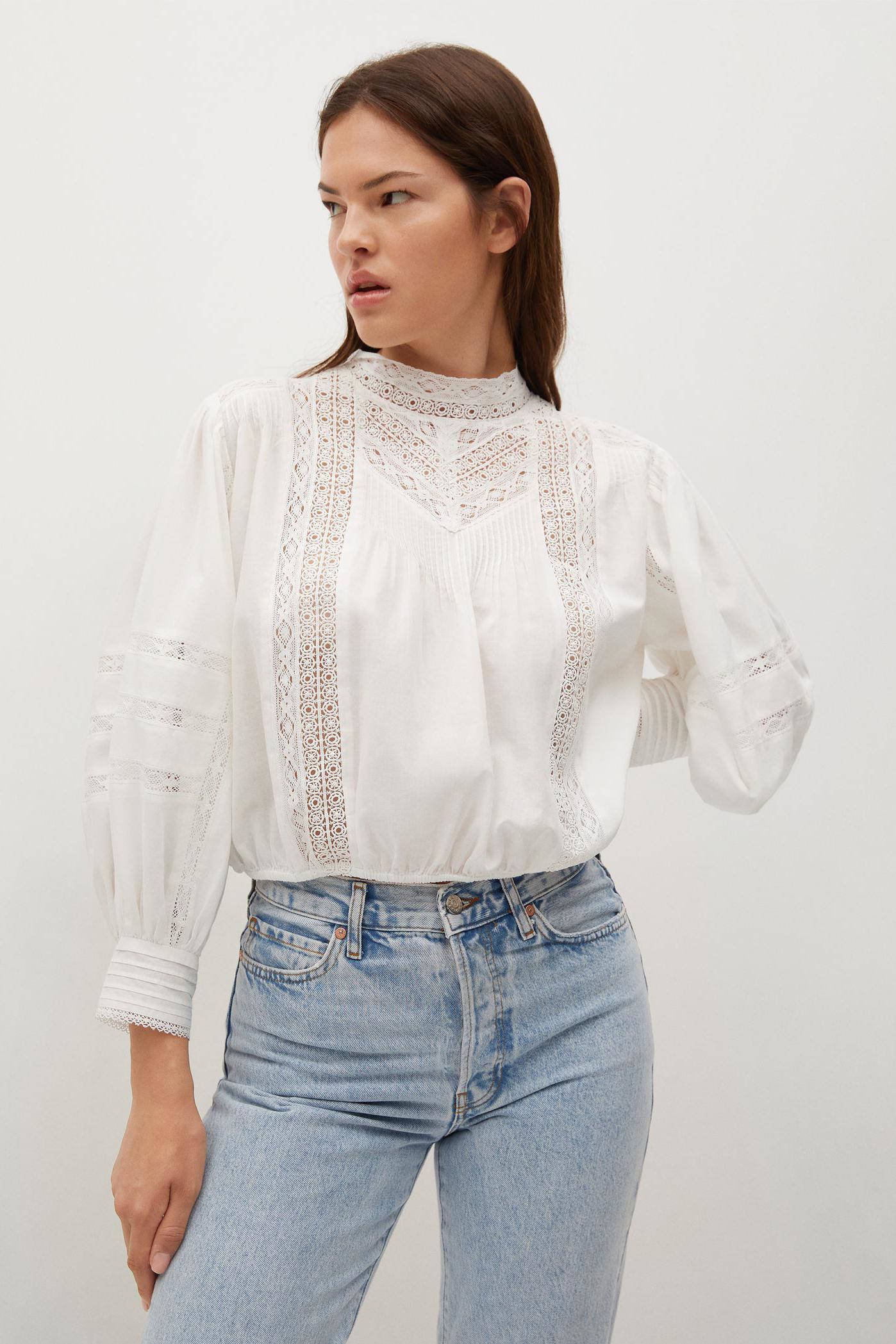 Witte blouse online mango