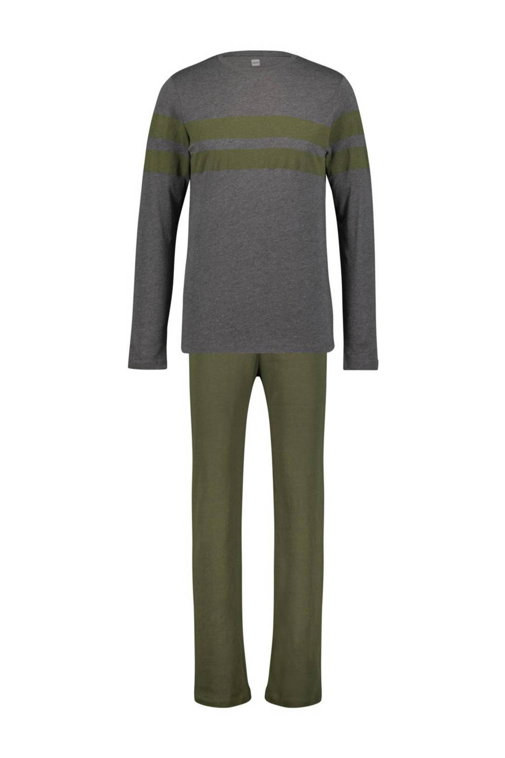 HEMA pyjama grijs/groen, Grijs/groen