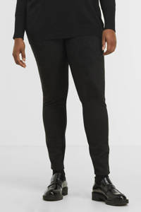 Zwarte dames Adia skinny legging van viscose met regular waist en elastische tailleband