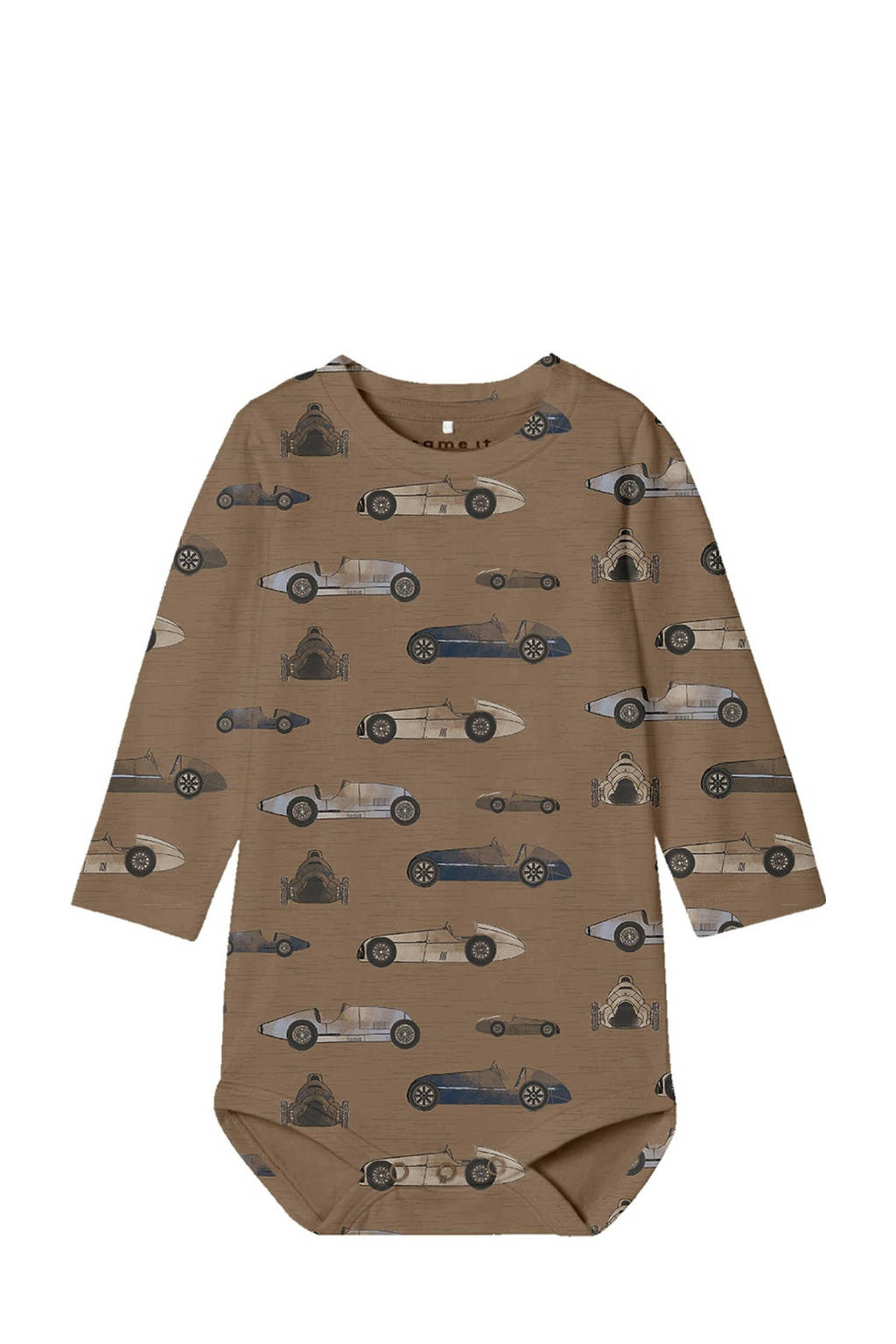 NAME IT BABY romper all over print NBMBALDER bruin, Bruin