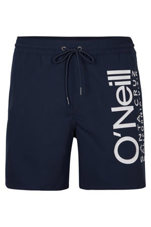 zwemshort Cali met logo donkerblauw