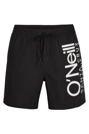 zwemshort Cali met logo zwart