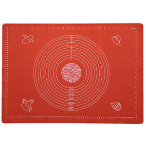 Bakmat - Siliconen - Rood - 70 x 50 cm - Ook geschikt als ovenmat