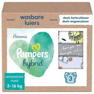 Wehkamp Pampers Harmonie Hybrid Wasbare Luier voor Baby's - 3 wasbare luiers aanbieding