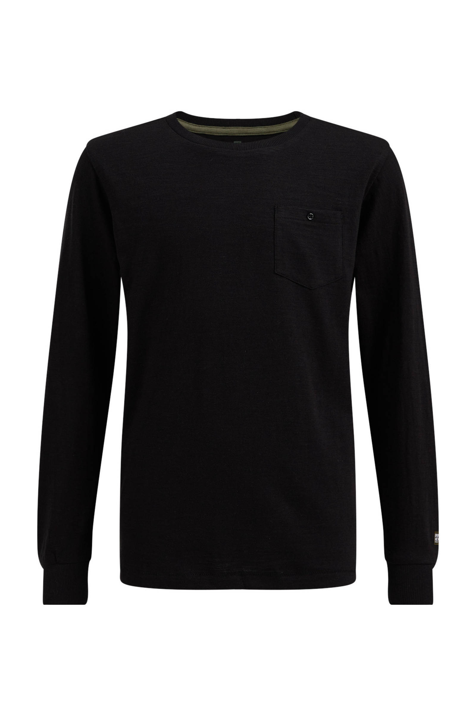 WE Fashion gemêleerde longsleeve zwart
