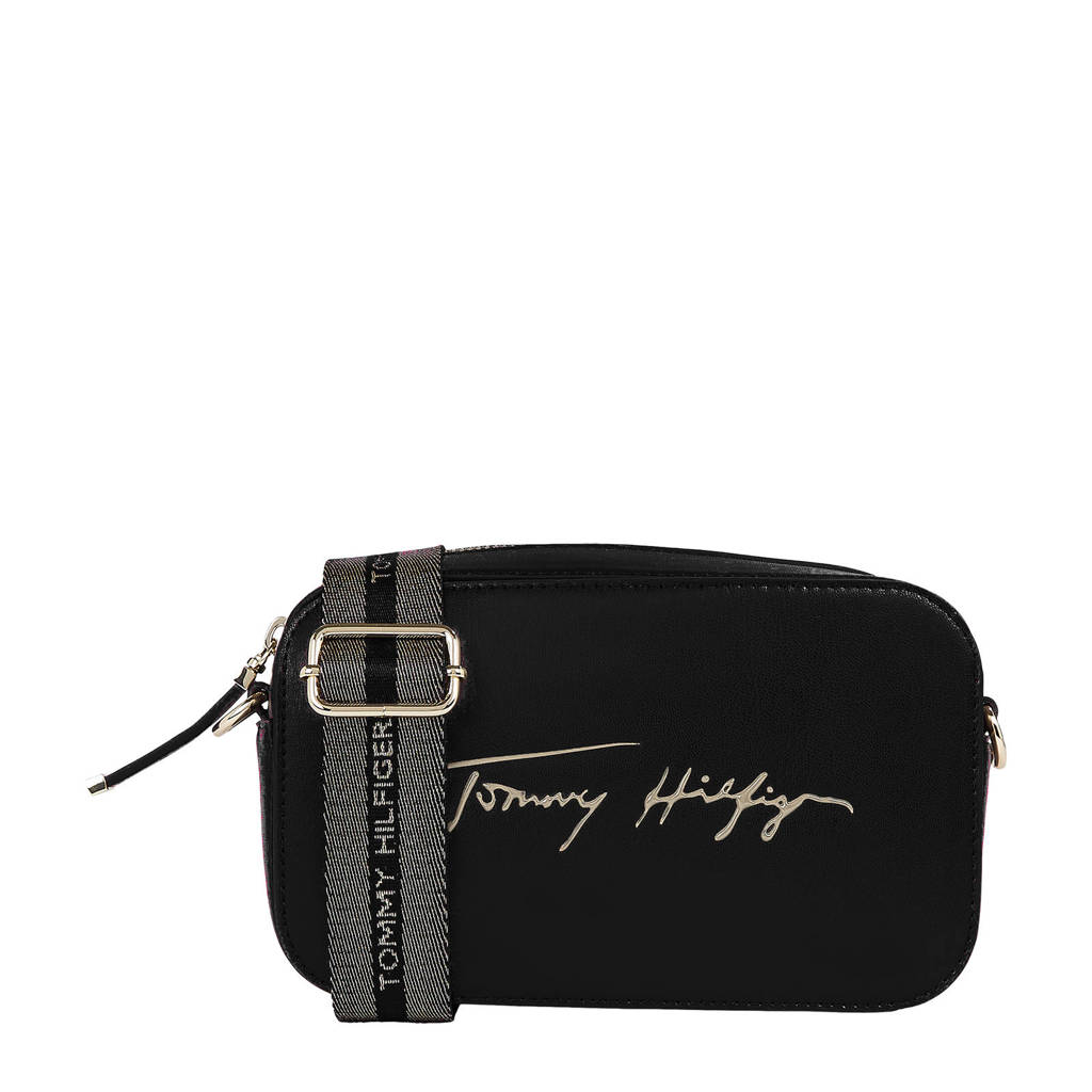 Tommy Hilfiger  crossbody tas met logo zwart, Zwart