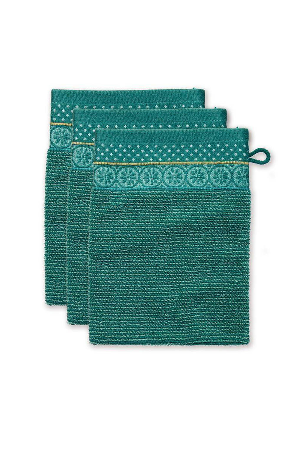 Pip Studio washand Soft Zelige (set van 3) (16x22 cm), Groen
