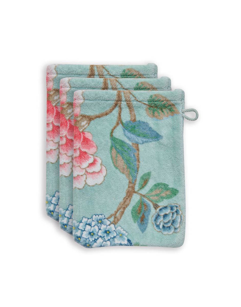Pip Studio washand Good Evening (set van 3) (16x22 cm), Blauw