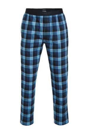 geruite pyjamabroek donkerblauw/blauw