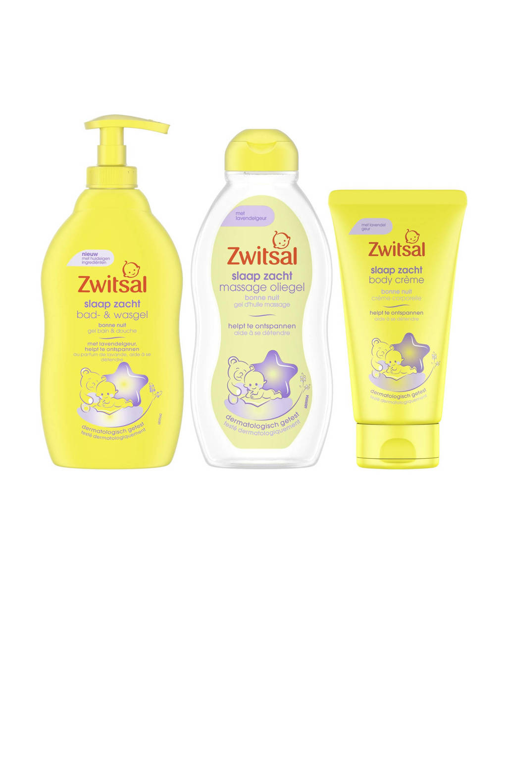 Zwitsal Baby Slaap Zacht Set - 400 ml + 200 ml + 200 ml - Voordeelverpakking