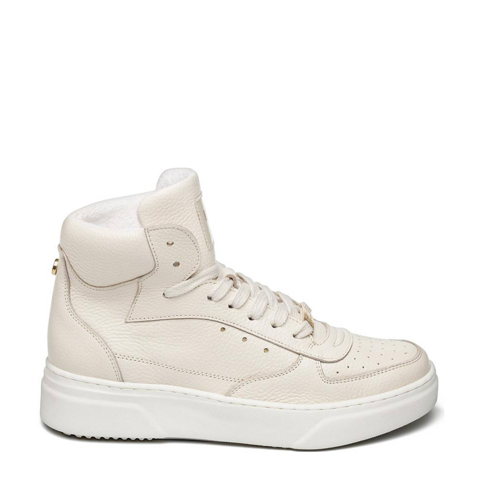 Steve Madden Danoi hoge leren sneakers beige | wehkamp