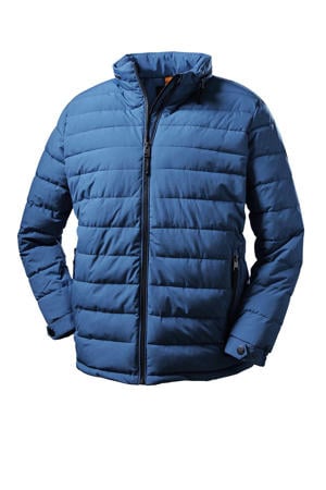 Plus Size outdoor jas Quilted blauw
