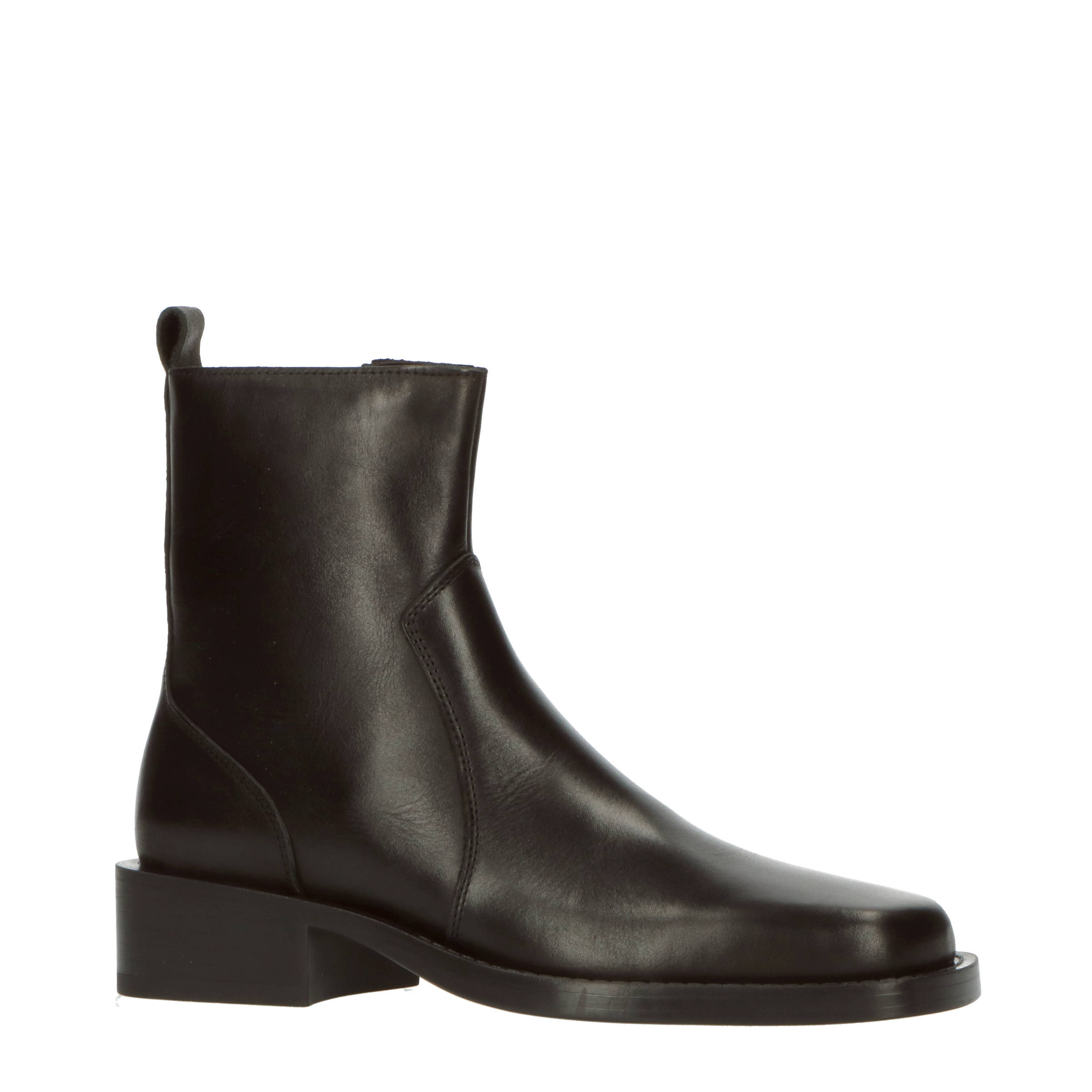 Mango Enkellaarsje met slangenstructuur - Schoenen.nl