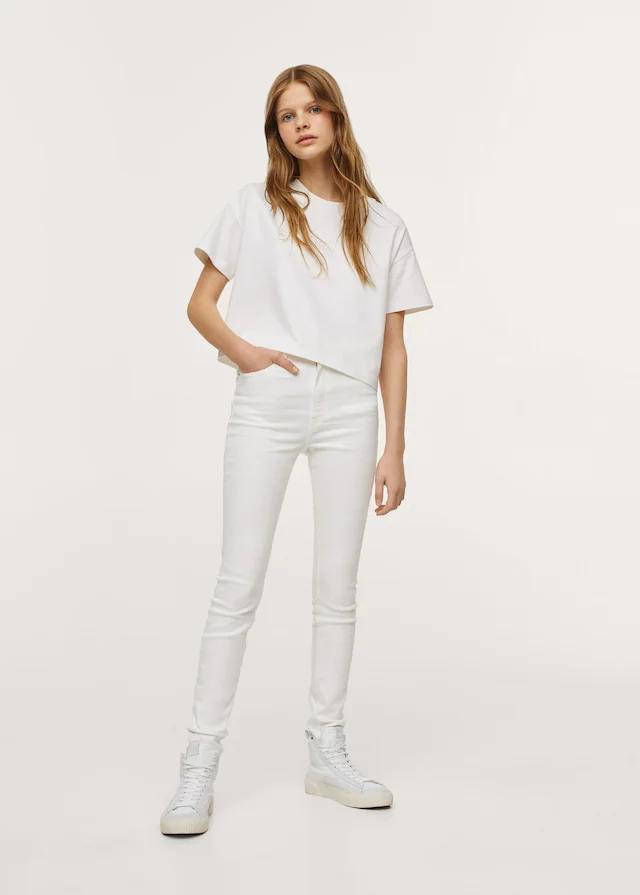 Mango Kids high waist skinny jeans wit | wehkamp