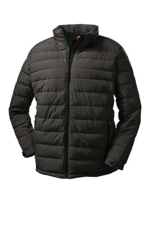 Plus Size outdoor jas Quilted antraciet