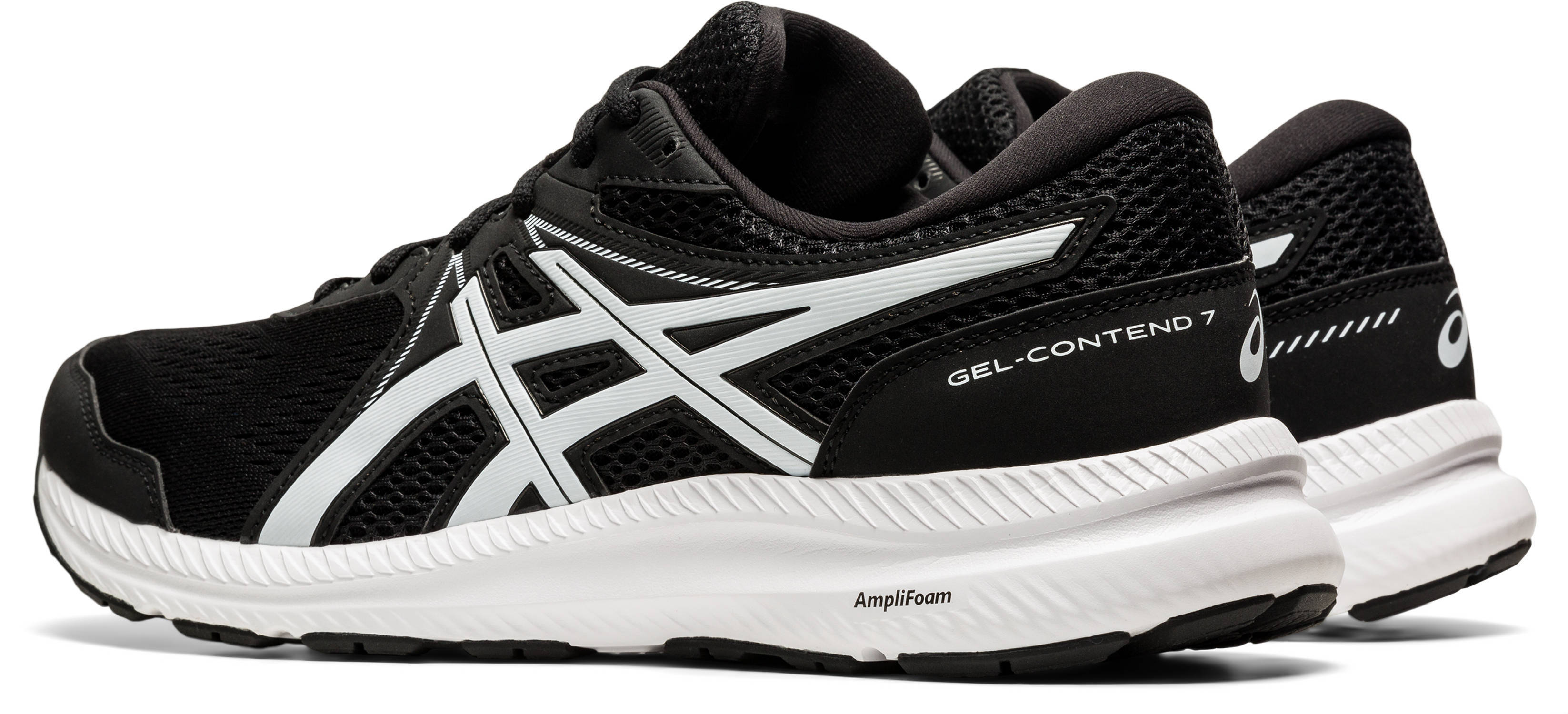 ASICS Gel-Contend 7 hardloopschoenen zwart/wit | wehkamp