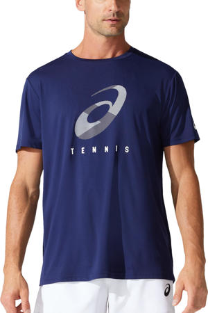   sport T-shirt Court Spiral donkerblauw