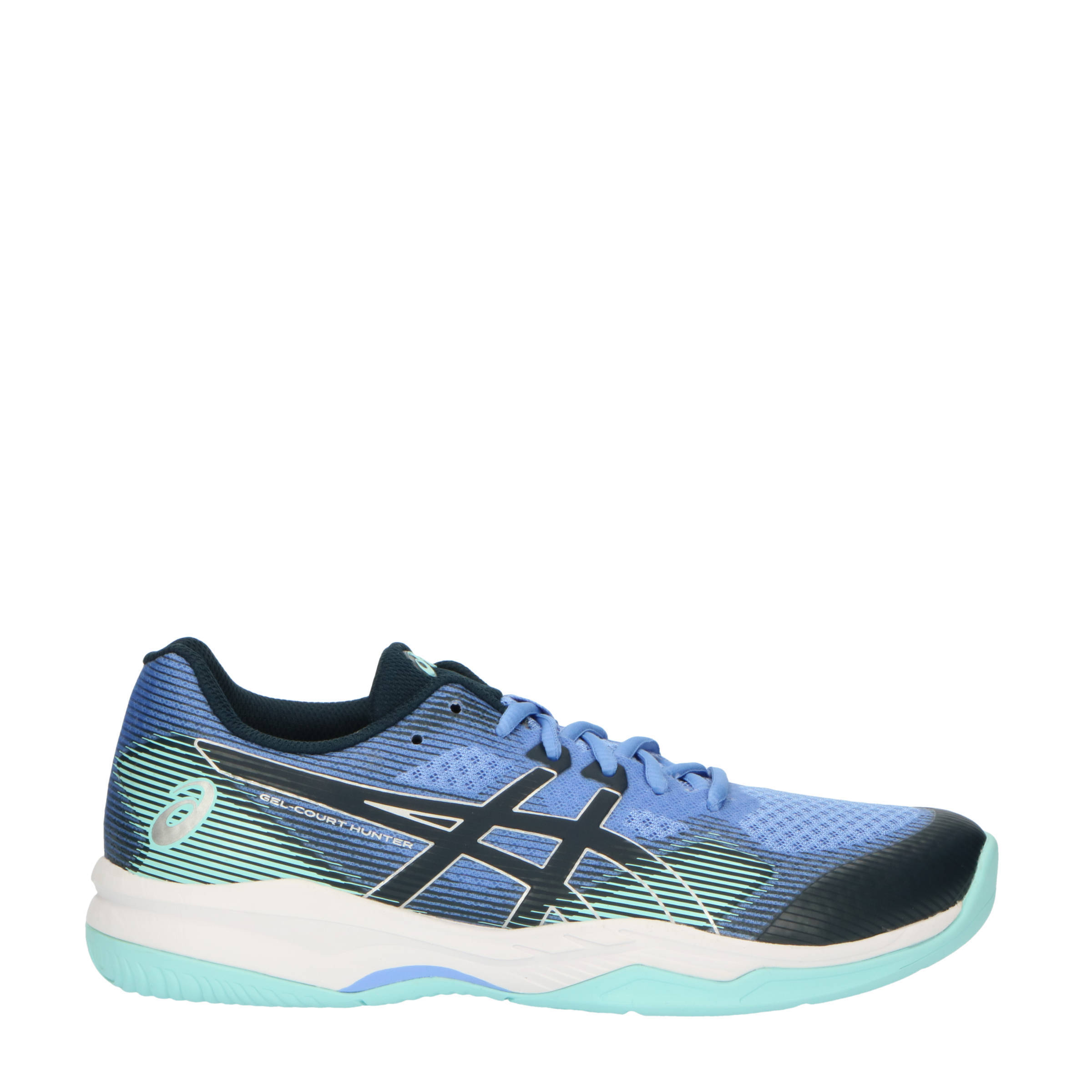 ASICS Gel-Court Hunter 2 zaalsportschoenen blauw/aqua | wehkamp