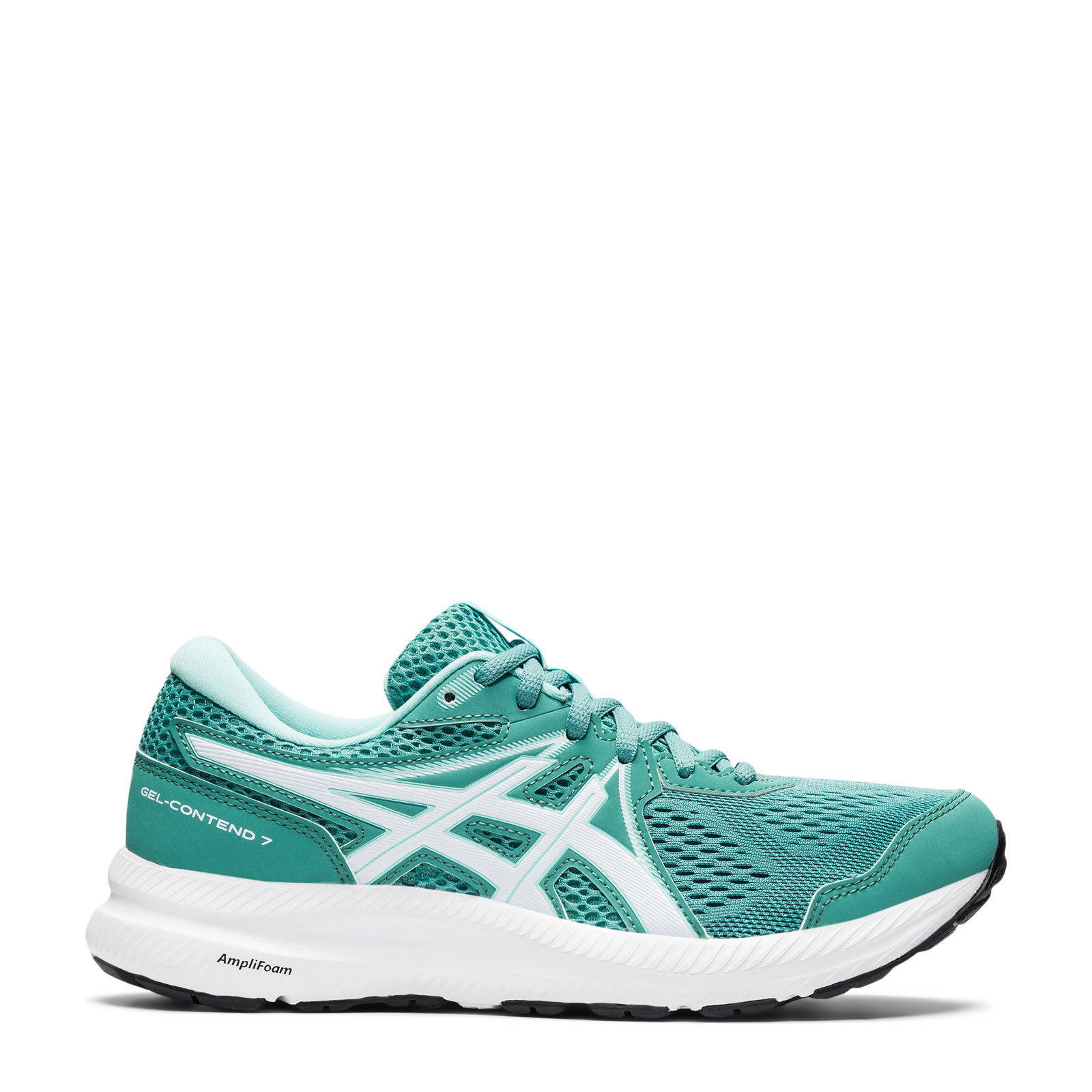 ASICS Gel-Contend 7 hardloopschoenen groen/wit | wehkamp
