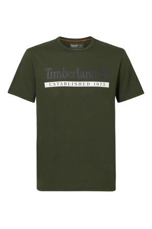regular fit T-shirt van biologisch katoen groen