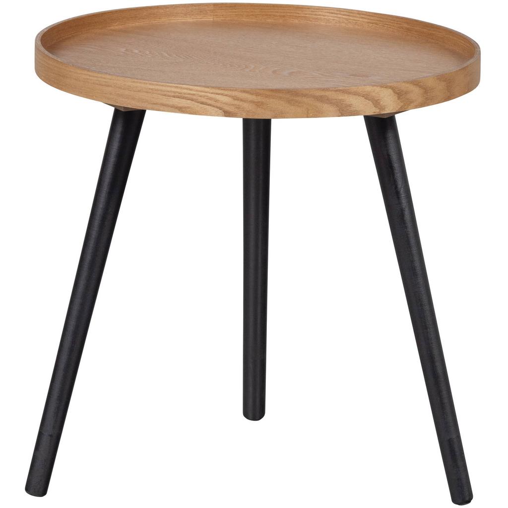 WOOOD WOOOD Mesa Bijzettafel M - Hout - Zand - 45 cm x Ø45