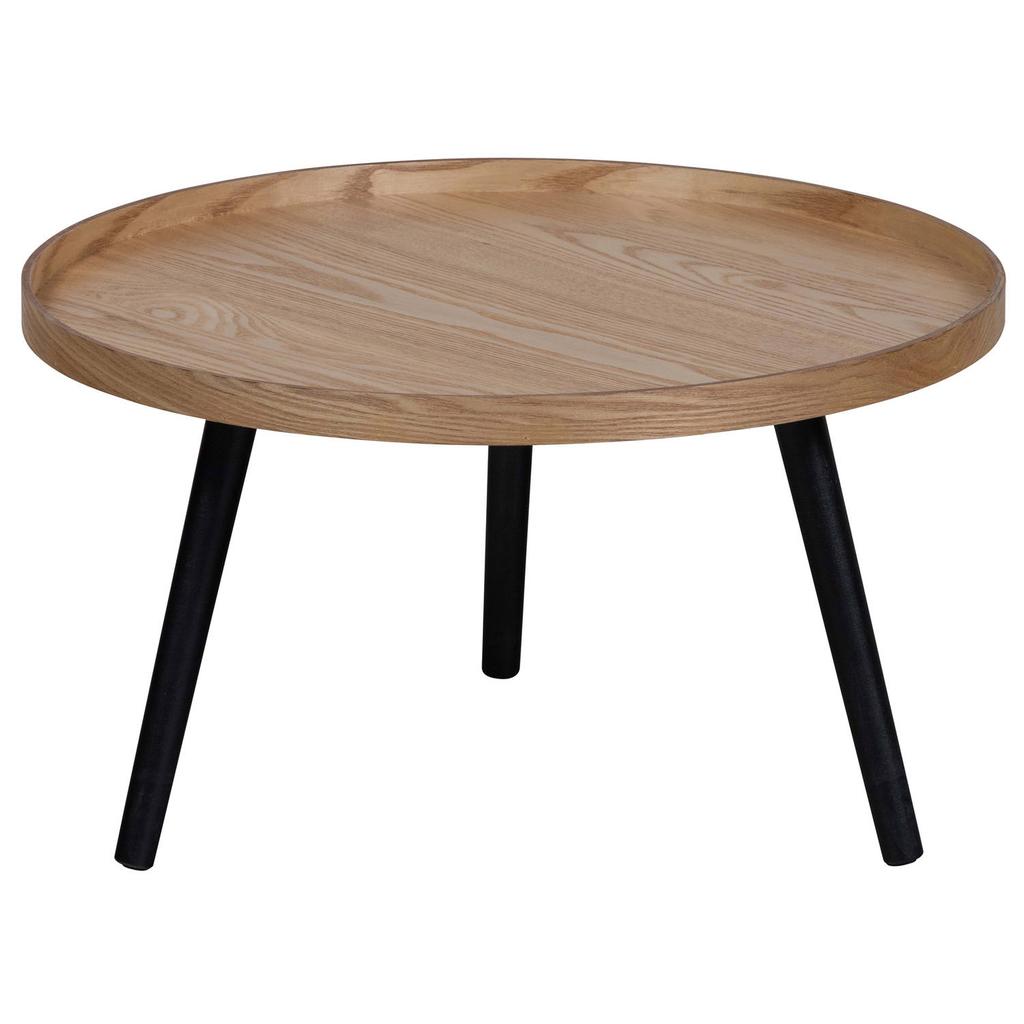 WOOOD WOOOD Mesa Bijzettafel L 34xø60 cm - Hout - Bordeauxrood - 34x60x60