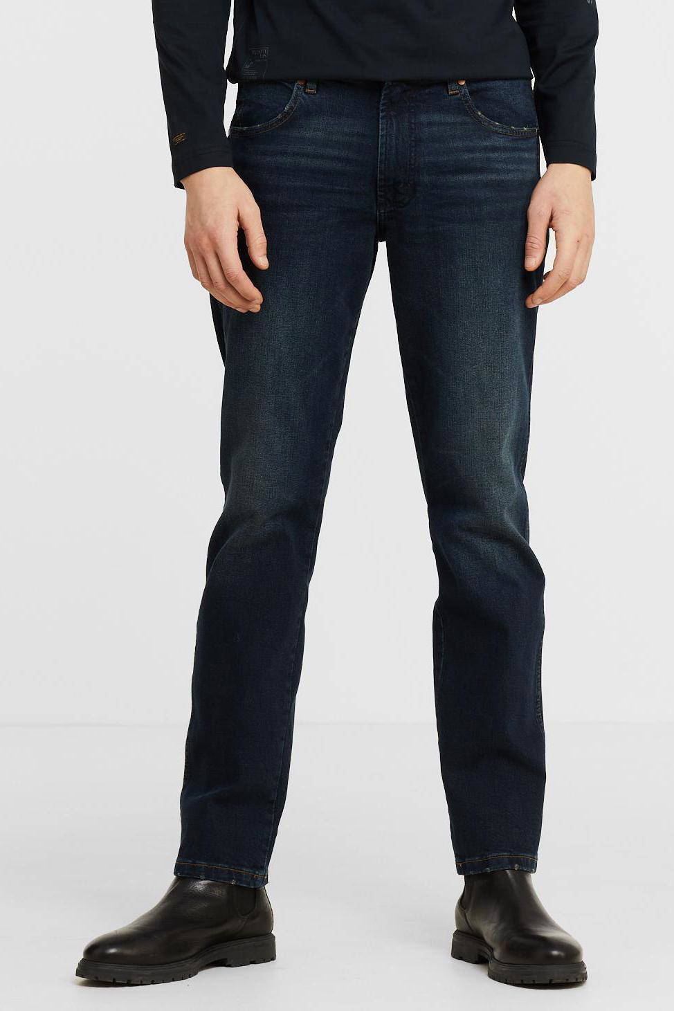 Wrangler Heren volnerf echt leer 35 mm casual riem voor jeans, kakis