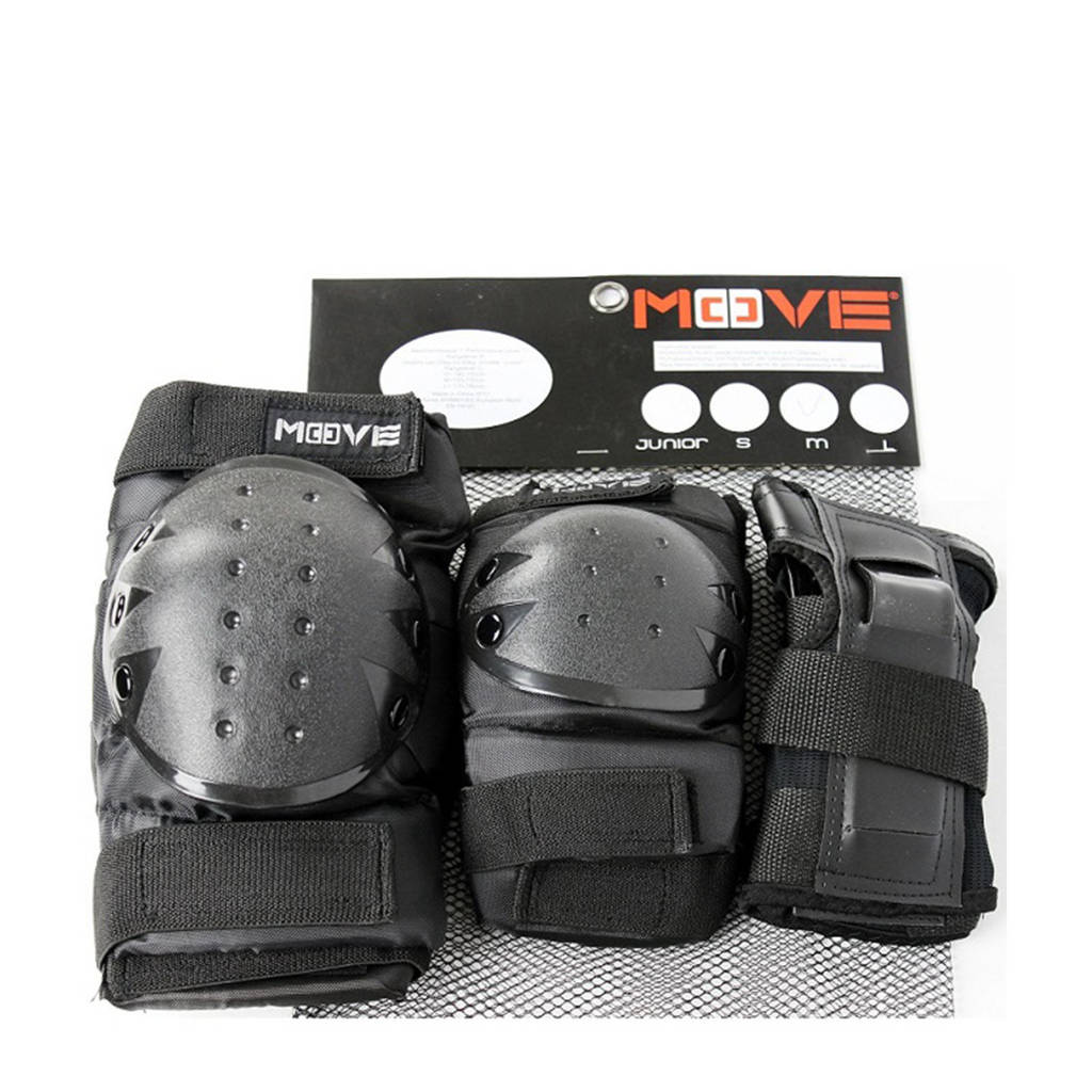 Move beschermset 3 pack SR - maat L, Zwart