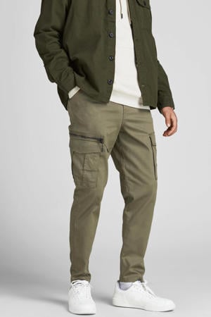 tapered fit cargobroek JJIACE JJDEX groen
