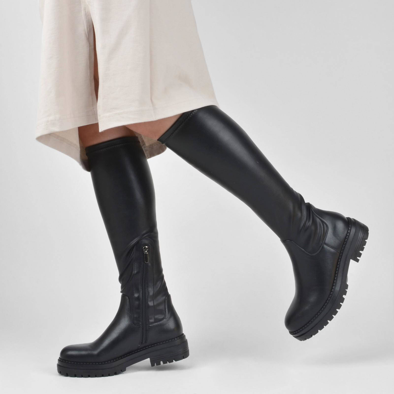 POSH by Poelman Cybele hoge stretch laarzen zwart | wehkamp