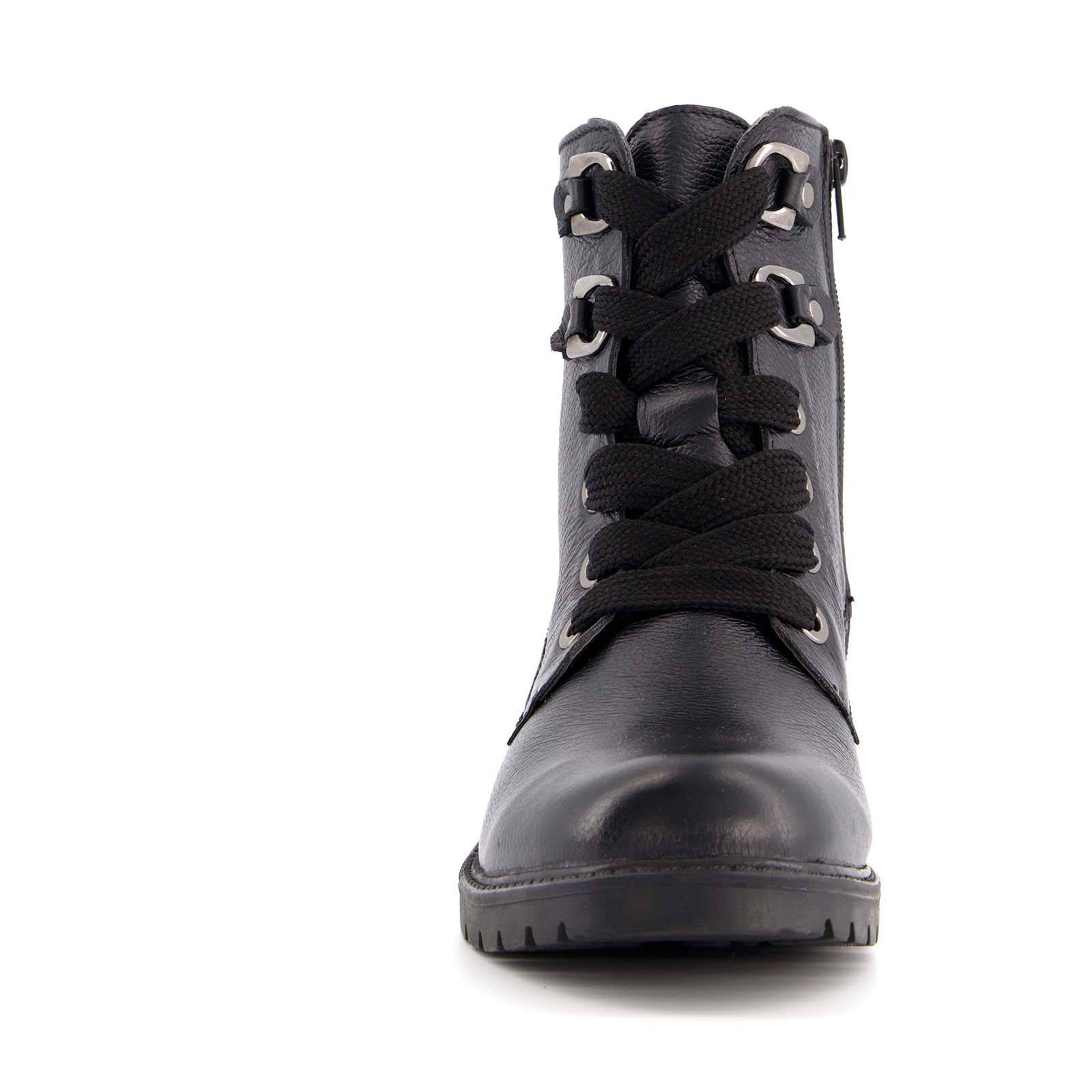 Hush Puppies leren veterboots zwart | wehkamp