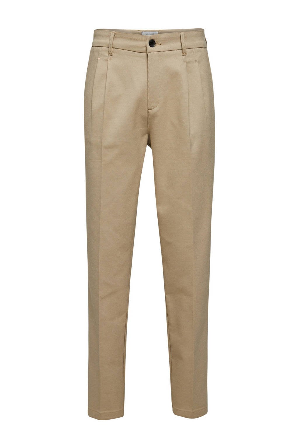 Van Gils slim fit broek beige, Beige