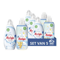 Robijn Perfect Match Stralend Wit en Jasmijn & Sandelhout Wasmiddel en Wasverzachter Pakket - 5 stuks - Voordeelpakket - 57 wasbeurten