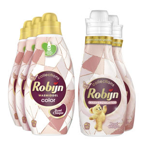Color Rosé Chique wasmiddel en wasverzachter pakket - 5 stuks - voordeelverpakking - 57 wasbeurten