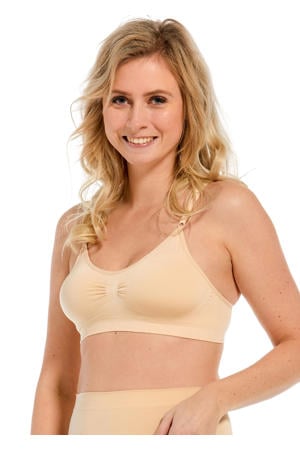 voorgevormde bh top Comfort Bra lichtbeige