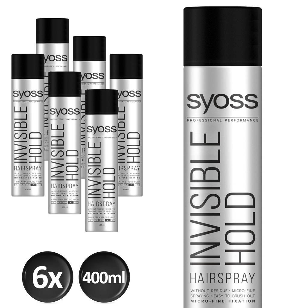 Syoss Styling-Hairspray Invisible Hold - 6x 400 ml