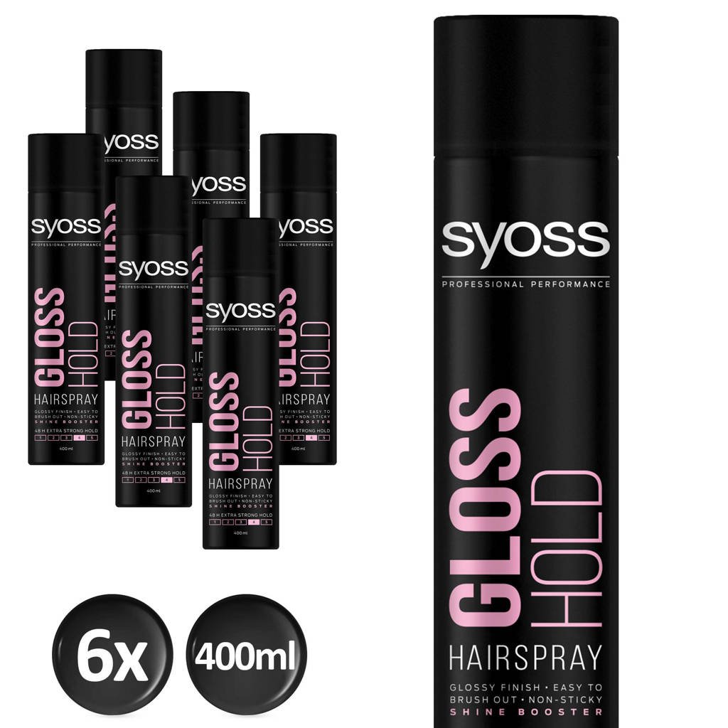 Syoss Styling-Hairspray Glossing - 6x 400 ml