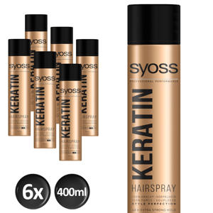Styling-Hairspray Keratin - 6 x 400 ml - voordeelverpakking