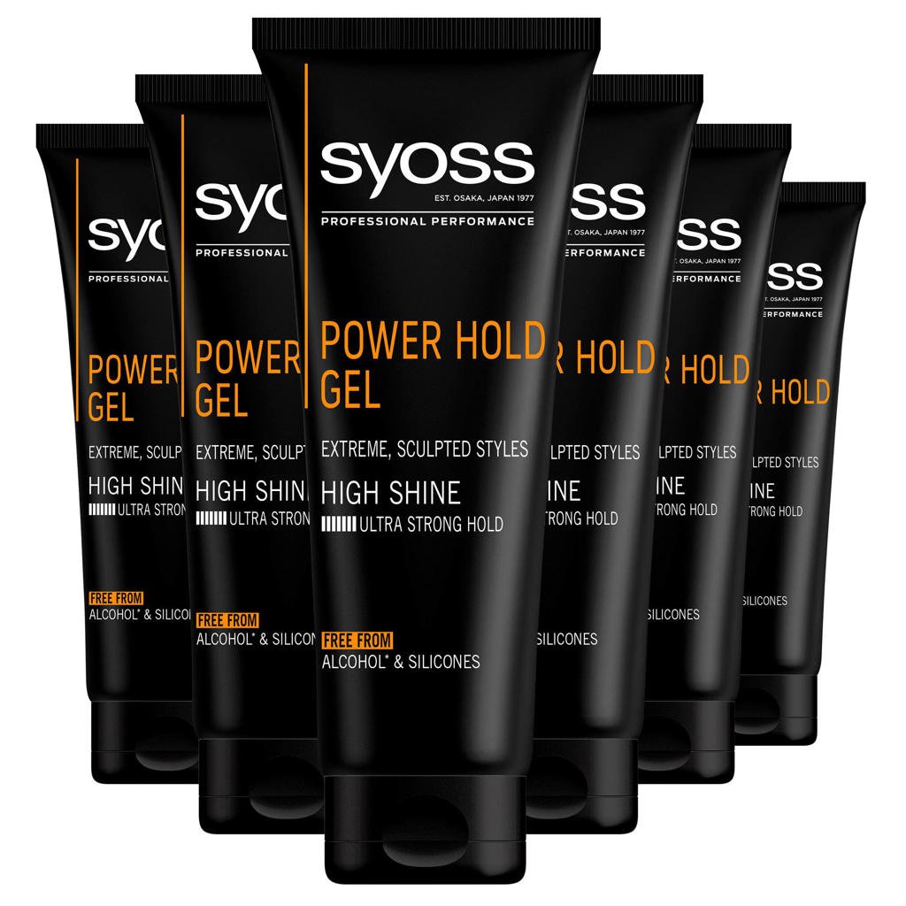 Syoss Men Power Hold Extreme Styling Gel  - 6 x 250 ml - voordeelverpakking