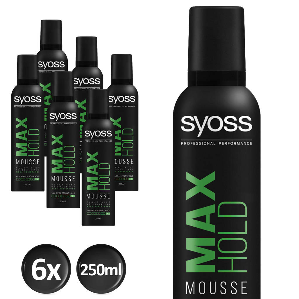 Syoss Styling-Mousse Max Hold - 6x 250 ml