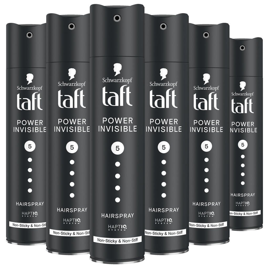 Schwarzkopf Taft Power Invisible haarspray - voordeelverpakking - 6 x 250 ml