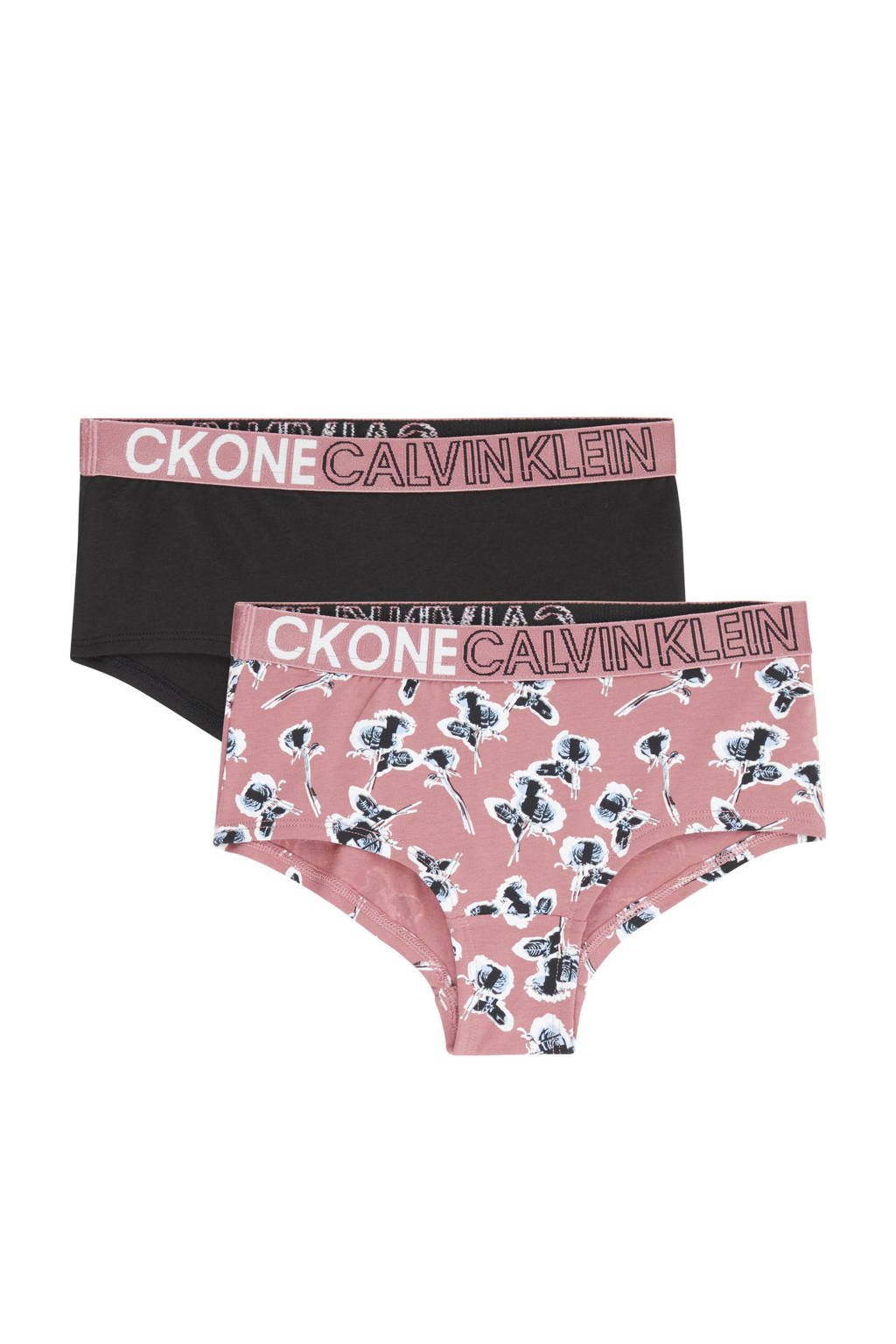CALVIN KLEIN slip - set van 2 roze/zwart, Roze/zwart