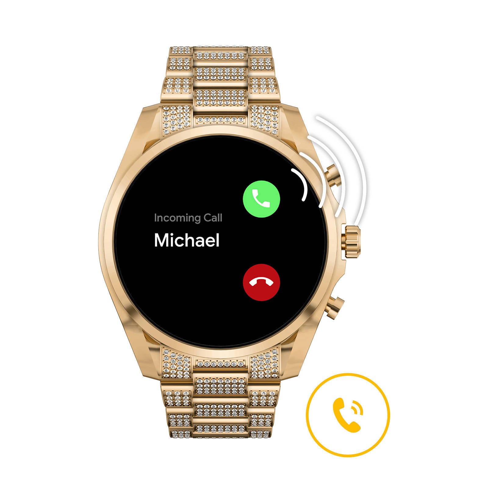 Michael kors 2024 smartwatch goud dames