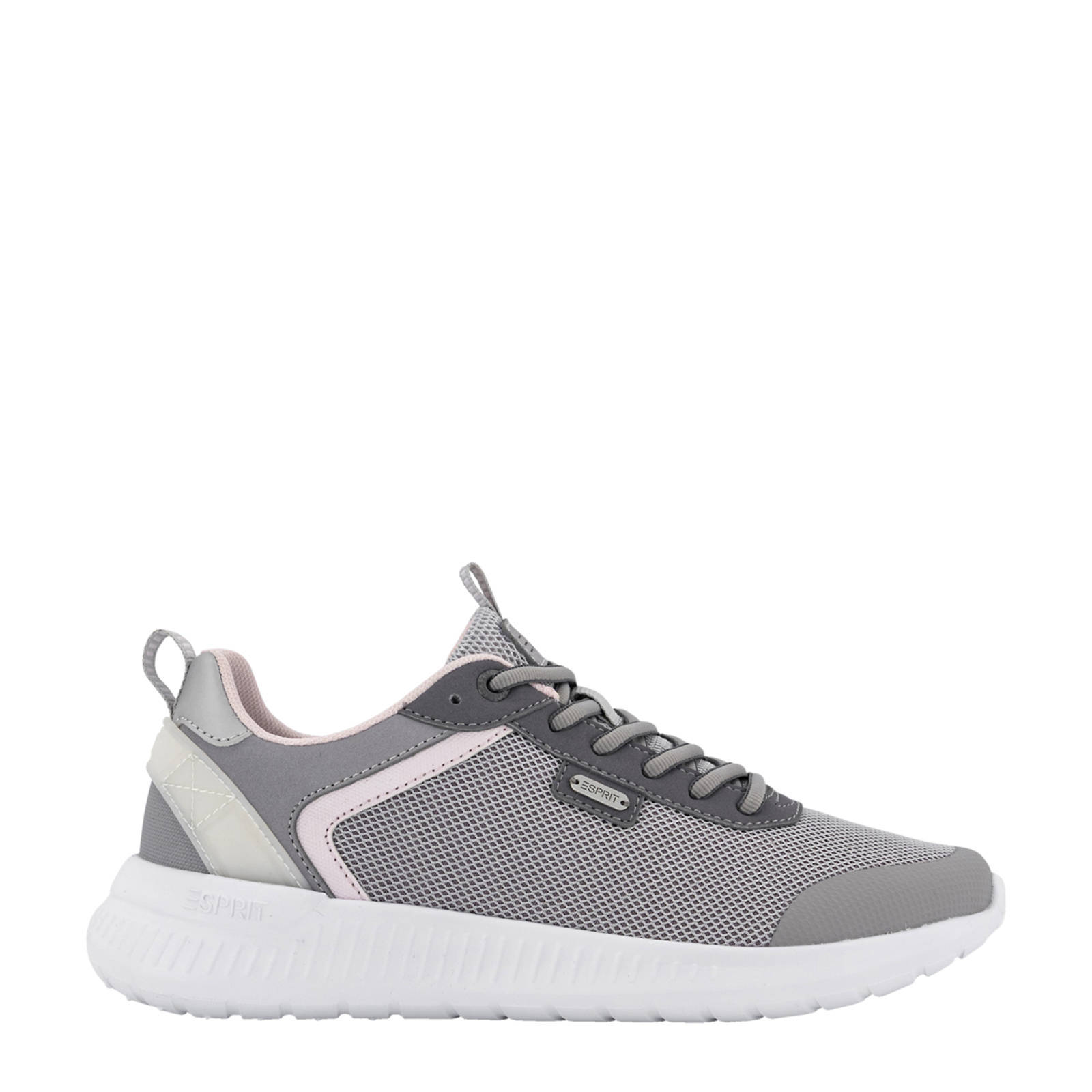 ESPRIT sneakers grijs/lichtroze | wehkamp
