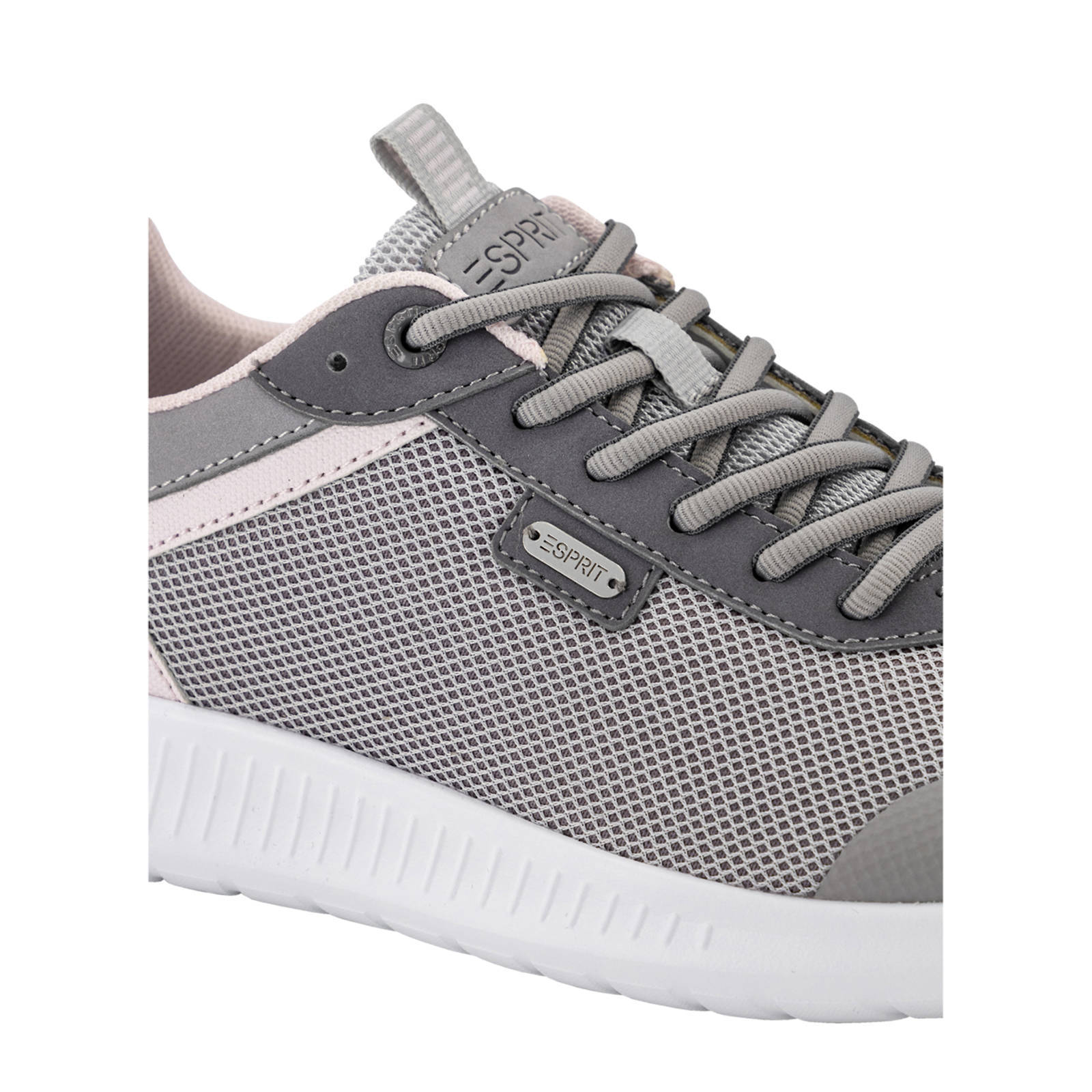 ESPRIT sneakers grijs/lichtroze | wehkamp