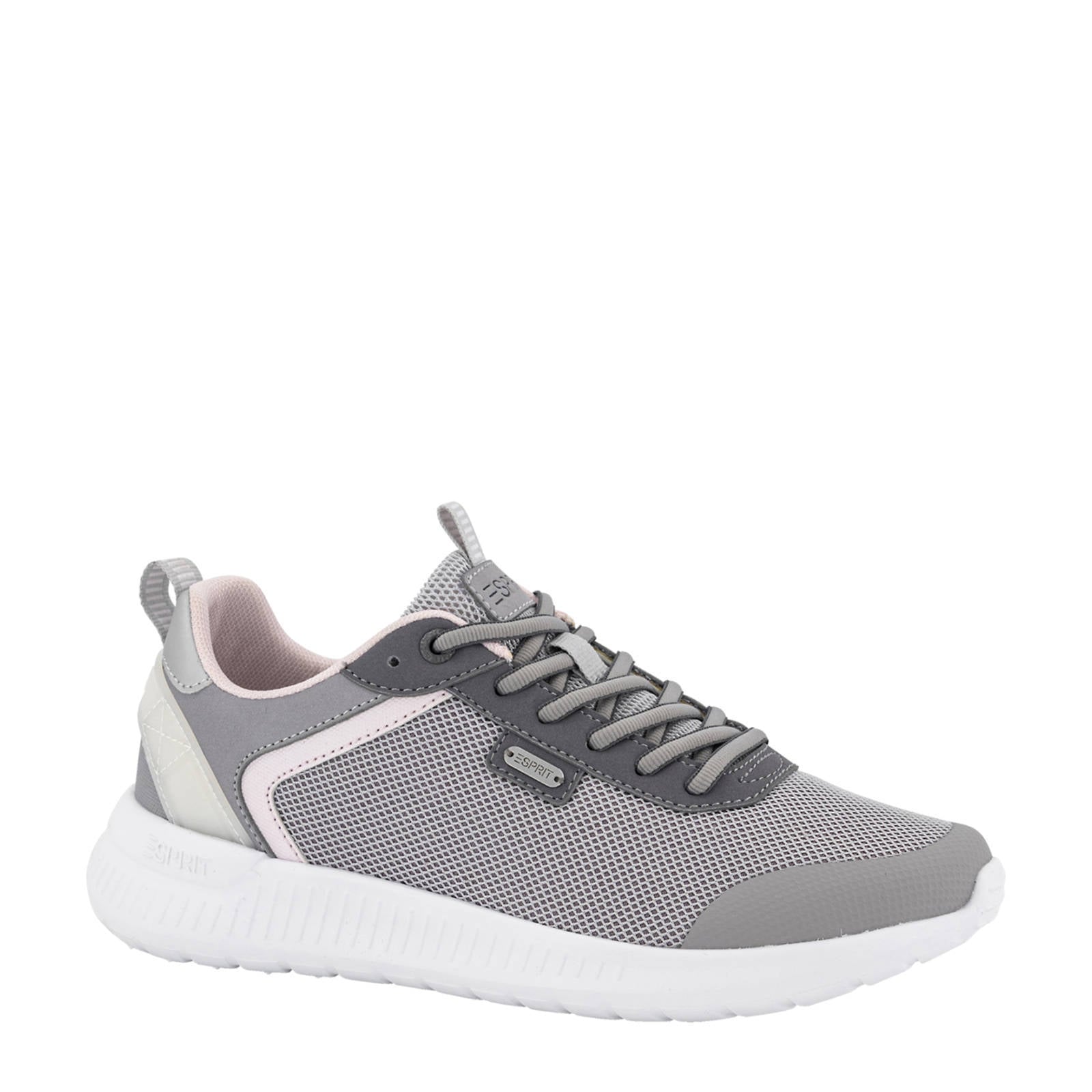 ESPRIT sneakers grijs/lichtroze | wehkamp
