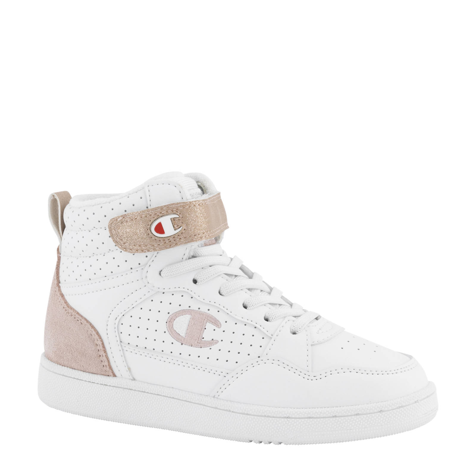 Champion hoge sneakers wit/roségoud | wehkamp